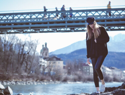 Liebreizend Innsbruck Innufer-Lederleggings Elbsegler Schiffermütze