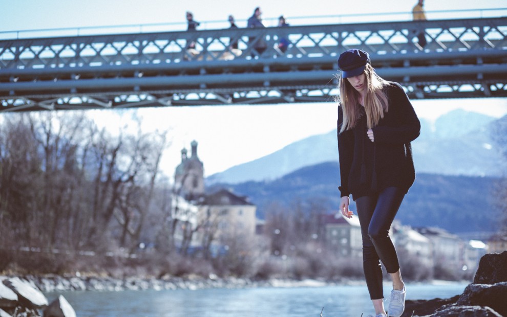 Liebreizend Innsbruck Innufer-Lederleggings Elbsegler Schiffermütze
