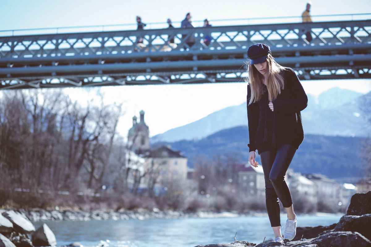 Liebreizend Innsbruck Innufer-Lederleggings Elbsegler Schiffermütze