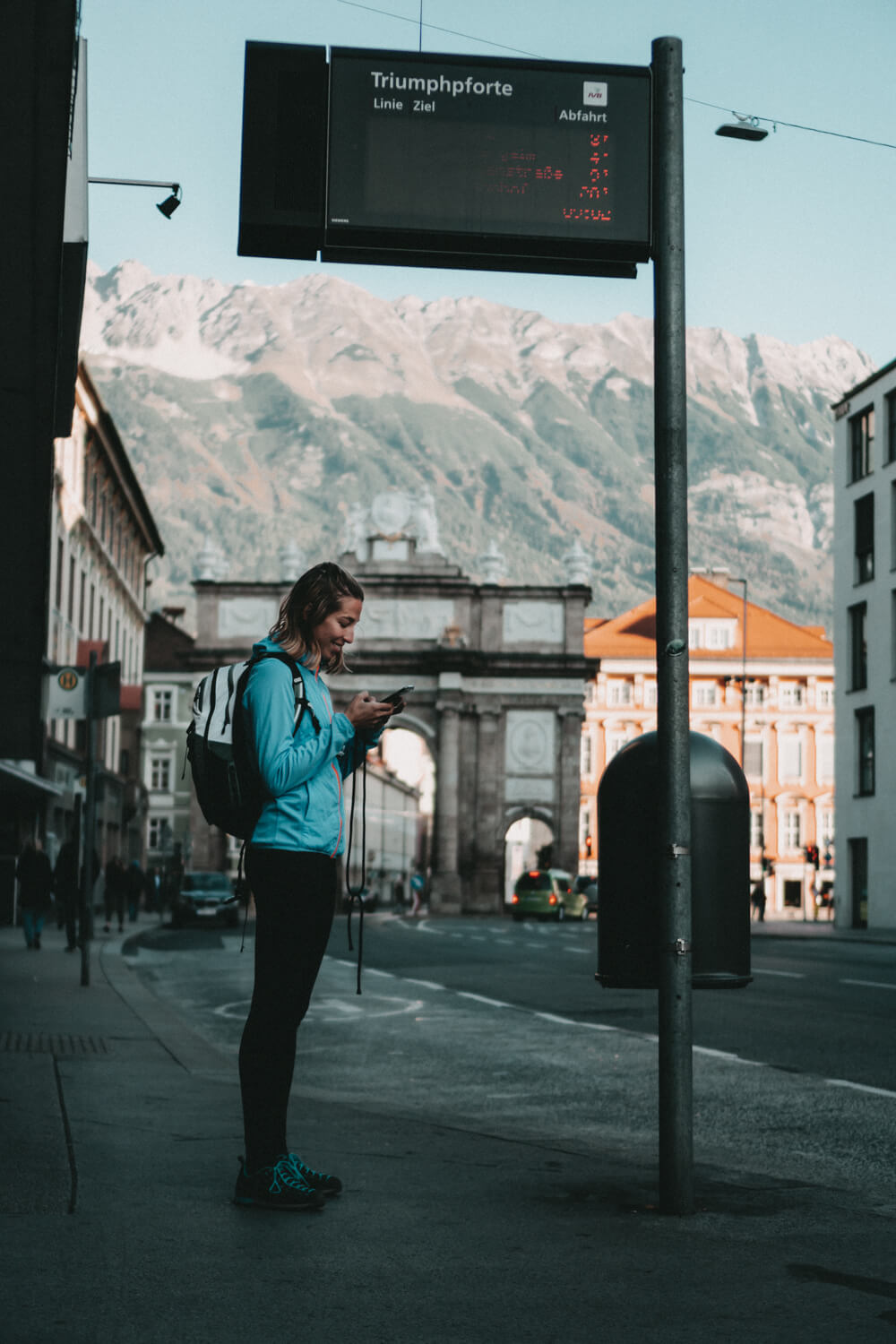 Abfahrt in Innsbruck mit dem Regiobus